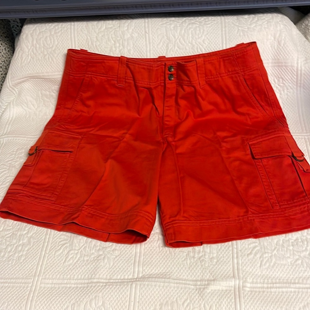 Lauren Ralph Lauren Cargo shorts 100% cotton Burnt Orange .   Size 14.